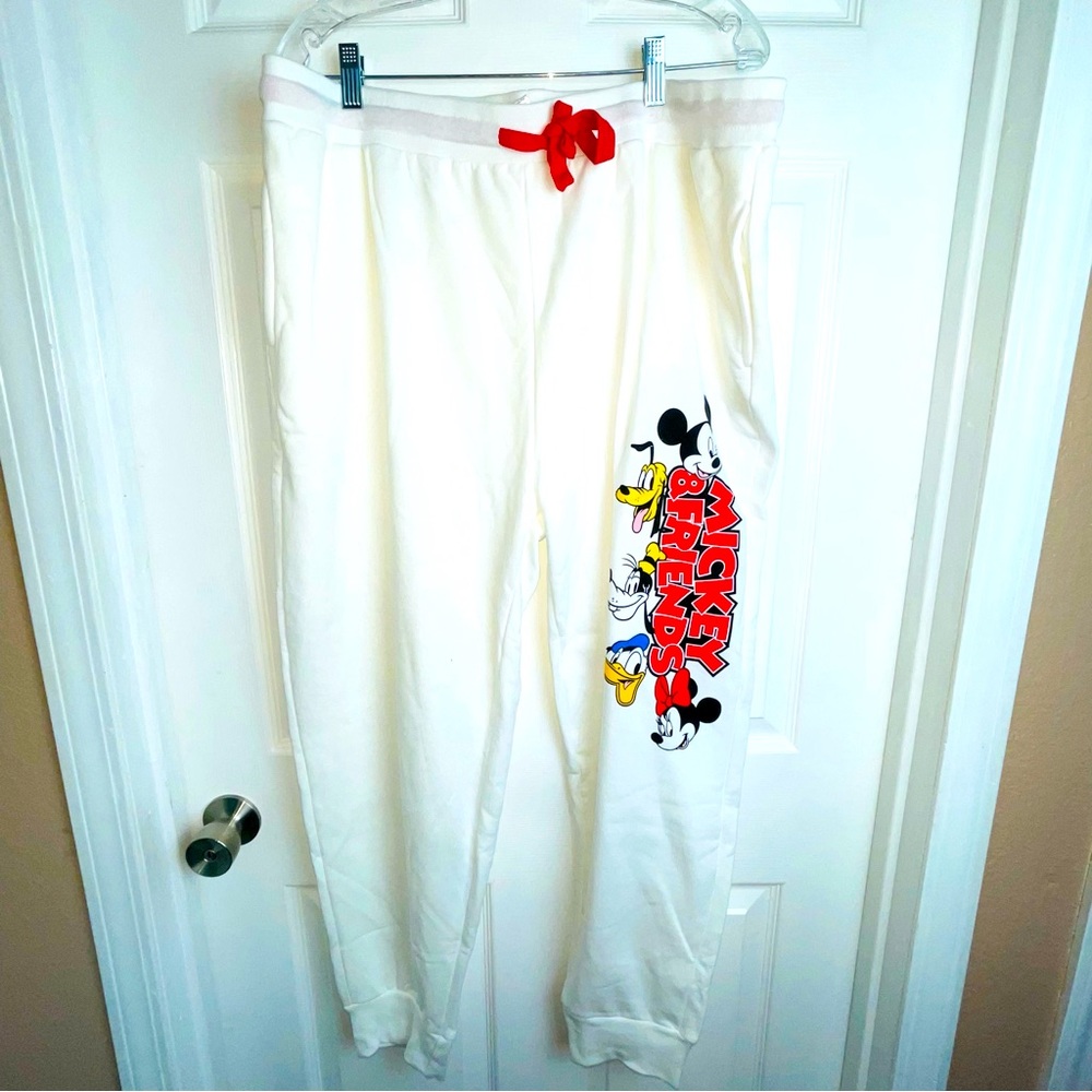 Disney Mickey Mouse Friends White SweatPants 3XL NEW with out tags NWOT